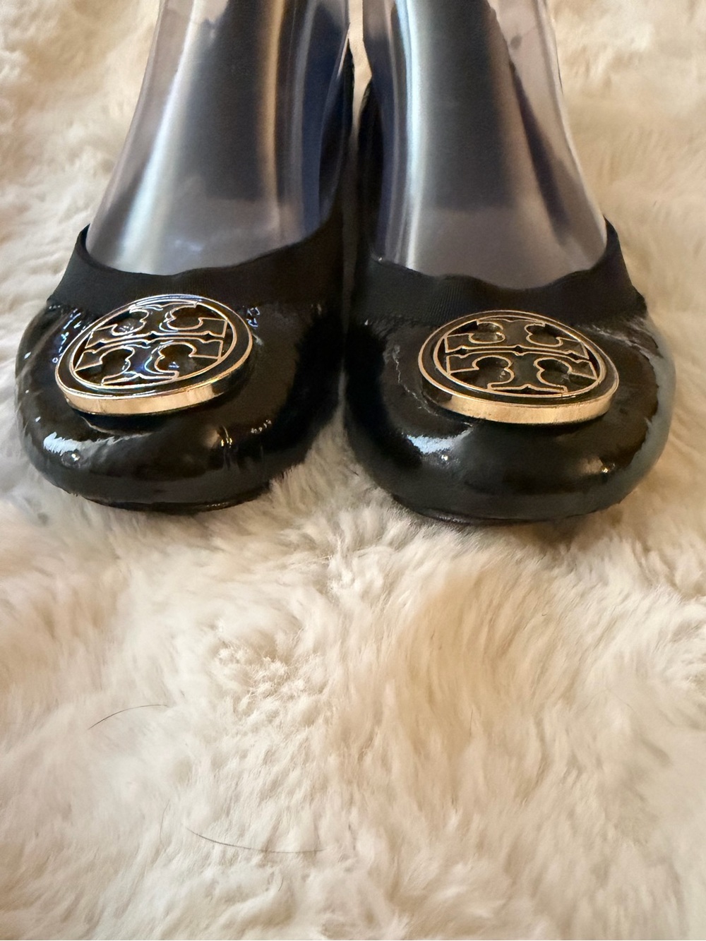 Final price unless bundled. Tory Burch size 9 Black Patent leather flat - Picture 3 of 9